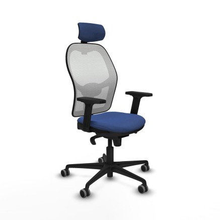 Bürostuhl mit Kopfstütze Piqueras y Crespo 2D036G2 Marineblau
