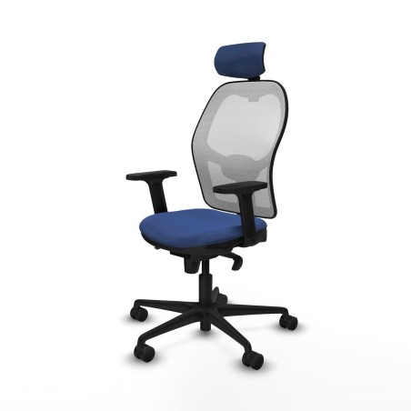 Sedia Ufficio con Poggiatesta Piqueras y Crespo 2D036N2 Blu Marino