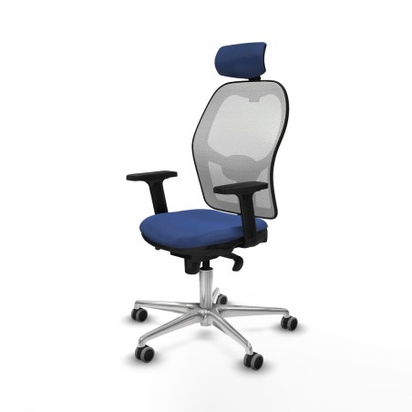 Sedia Ufficio con Poggiatesta Piqueras y Crespo 2D086G2 Blu Marino