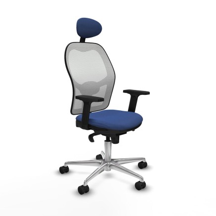 Bürostuhl mit Kopfstütze Piqueras y Crespo 2D086N1 Marineblau
