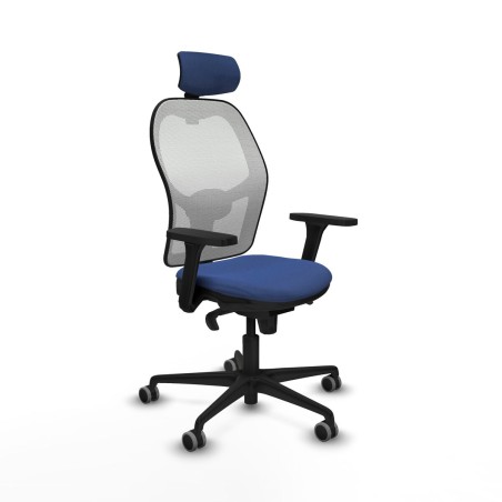 Sedia Ufficio con Poggiatesta Piqueras y Crespo 3D036G2 Blu Marino
