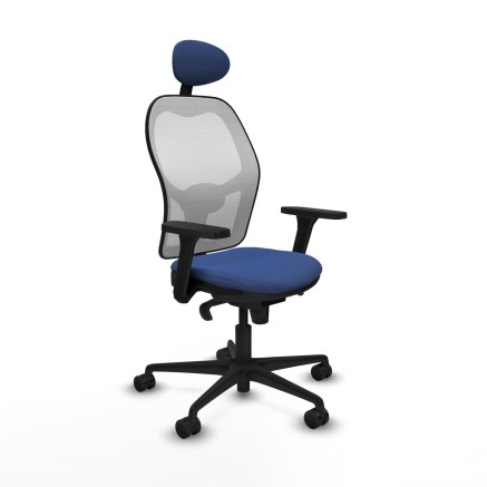 Sedia Ufficio con Poggiatesta Piqueras y Crespo 3D036N1 Blu Marino