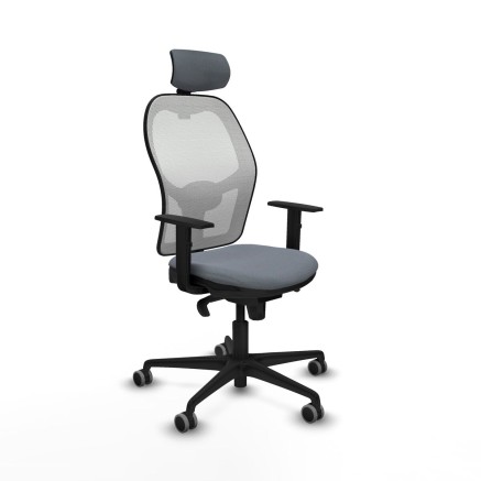 Sedia Ufficio con Poggiatesta Piqueras y Crespo 1D036G2 Grigio