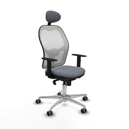 Sedia Ufficio con Poggiatesta Jorquera Piqueras y Crespo 1D086G1 Grigi