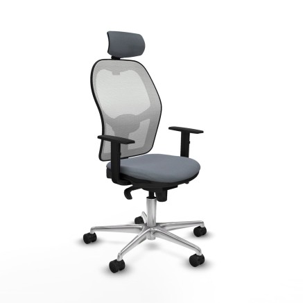 Chaise de Bureau avec Appui-tête Piqueras y Crespo 1D086N2 Gris