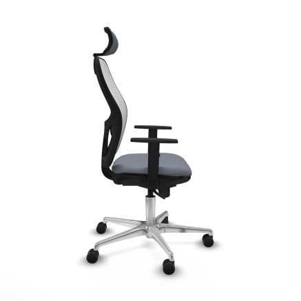 Chaise de Bureau avec Appui-tête Piqueras y Crespo 1D086N2 Gris 2