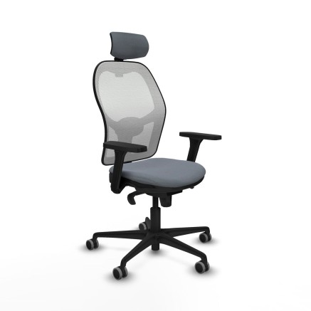 Sedia Ufficio con Poggiatesta Piqueras y Crespo 3D036G2 Grigio