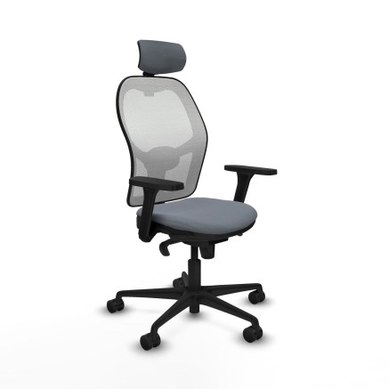 Sedia Ufficio con Poggiatesta Piqueras y Crespo 3D036N2 Grigio