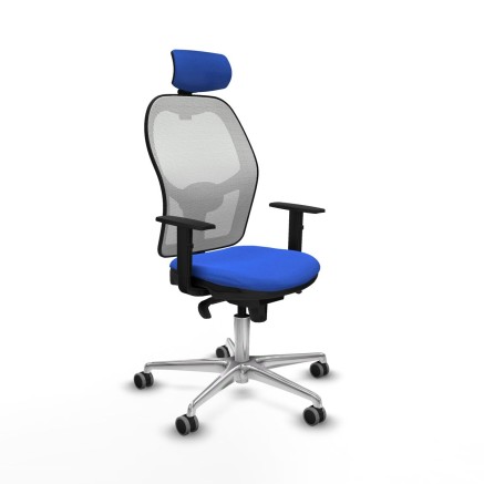 Chaise de Bureau avec Appui-tête Piqueras y Crespo 1D086G2 Bleu