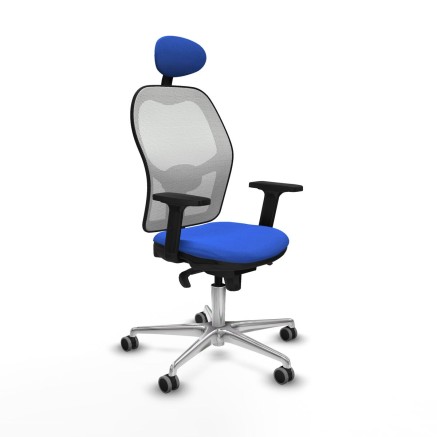 Sedia Ufficio con Poggiatesta Piqueras y Crespo 2D086G1 Azzurro