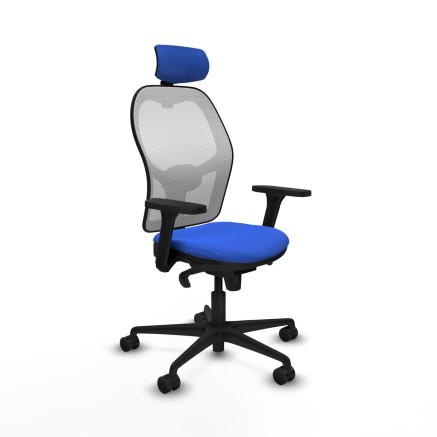 Sedia Ufficio con Poggiatesta Piqueras y Crespo 3D036N2 Azzurro