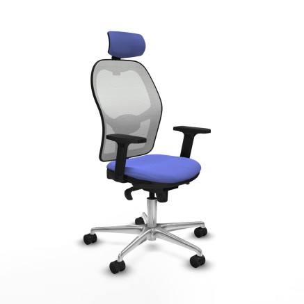 Office Chair with Headrest Piqueras y Crespo 2D086N2 Light Blue
