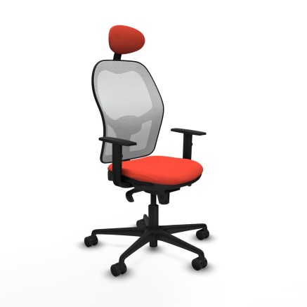 Sedia Ufficio con Poggiatesta Jorquera Piqueras y Crespo 1D036N1 Aranc