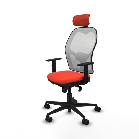 Chaise de Bureau avec Appui-tête Piqueras y Crespo 1D036N2 Orange Fon