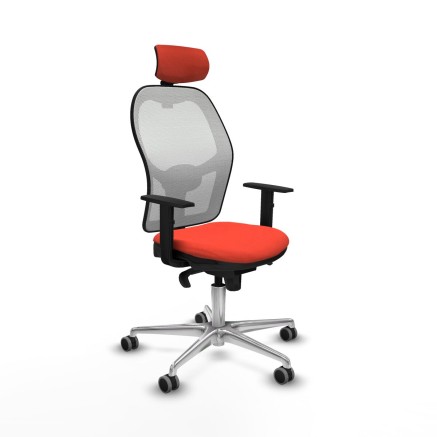 Chaise de Bureau avec Appui-tête Piqueras y Crespo 1D086G2 Orange Fon