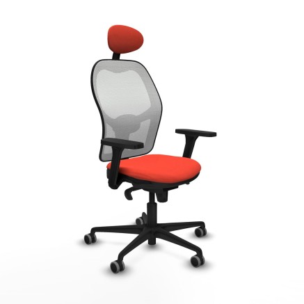 Chaise de Bureau avec Appui-tête Piqueras y Crespo 3D036G1 Orange Fon
