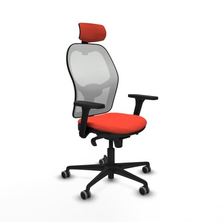 Sedia Ufficio con Poggiatesta Piqueras y Crespo 3D036G2 Arancione scur