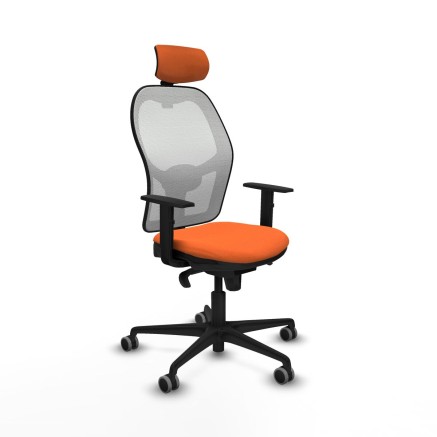 Sedia Ufficio con Poggiatesta Piqueras y Crespo 1D036G2 Arancio