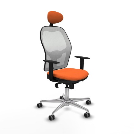 Sedia Ufficio con Poggiatesta Jorquera Piqueras y Crespo 1D086G1 Aranc