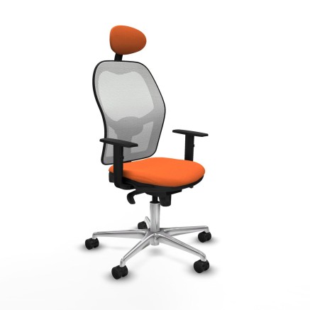 Sedia Ufficio con Poggiatesta Jorquera Piqueras y Crespo 1D086N1 Aranc