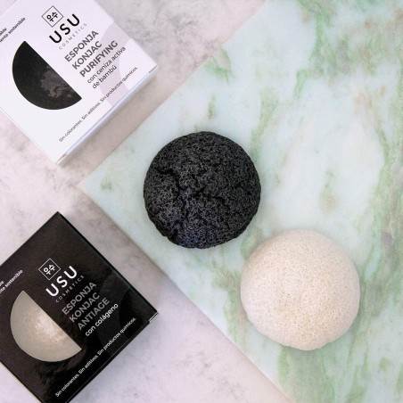 Gesichtsschwamm USU Cosmetics Konjac Feuchtigkeitsspendend Kollagen (1