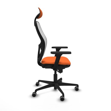 Sedia Ufficio con Poggiatesta Piqueras y Crespo 3D036G1 Arancio 2