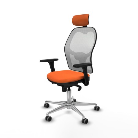 Sedia Ufficio con Poggiatesta Piqueras y Crespo 3D086G2 Arancio