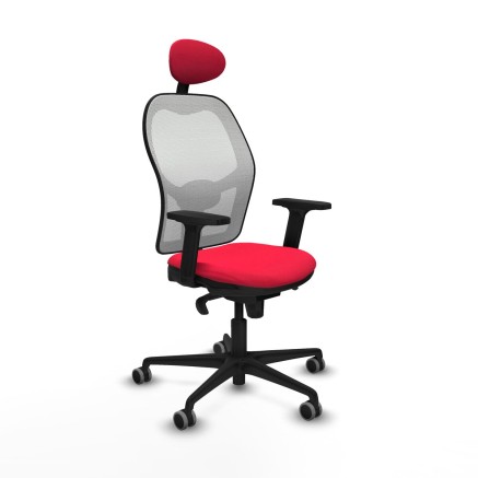 Sedia Ufficio con Poggiatesta Piqueras y Crespo 2D036G1 Rosso