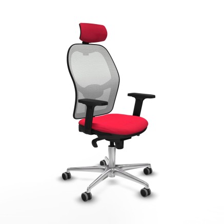 Chaise de Bureau avec Appui-tête Piqueras y Crespo 2D086G2 Rouge