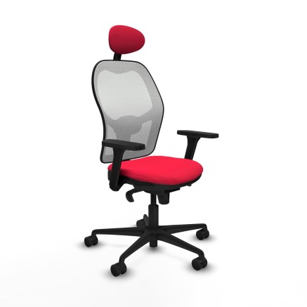 Sedia Ufficio con Poggiatesta Piqueras y Crespo 3D036N1 Rosso