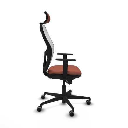 Sedia Ufficio con Poggiatesta Piqueras y Crespo 1D036G2 Bianco Marrone 2