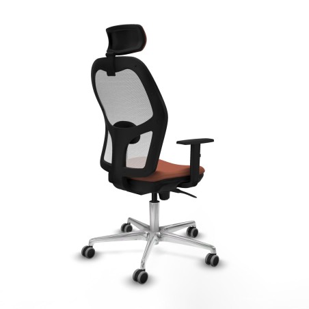 Sedia Ufficio con Poggiatesta Piqueras y Crespo 1D086G2 Bianco Marrone