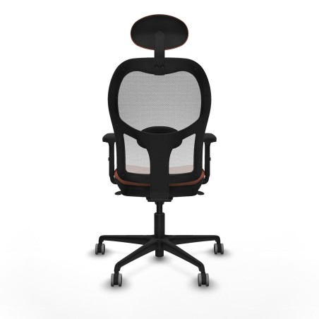 Sedia Ufficio con Poggiatesta Piqueras y Crespo 2D036G1 Bianco Marrone