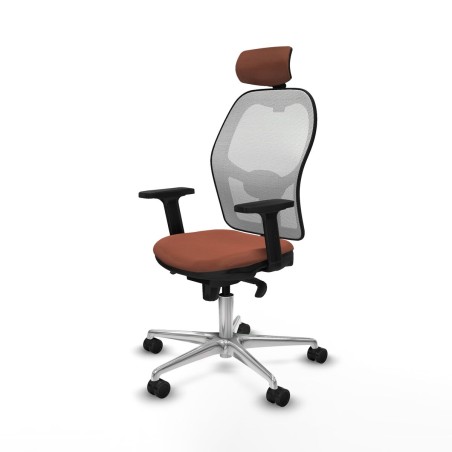 Office Chair with Headrest Piqueras y Crespo 2D086N2 White Brown