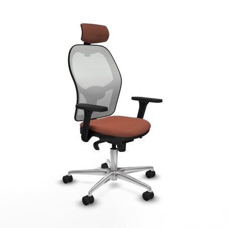 Bürostuhl mit Kopfstütze Piqueras y Crespo 3D086N2 Weiß Braun