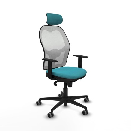 Chaise de Bureau avec Appui-tête Piqueras y Crespo 1D036G2 Turquoise