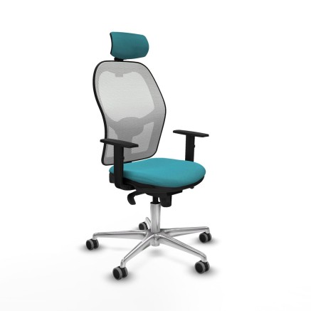 Sedia Ufficio con Poggiatesta Piqueras y Crespo 1D086G2 Turchese