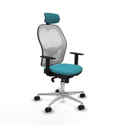 Sedia Ufficio con Poggiatesta Piqueras y Crespo 1D086N2 Turchese