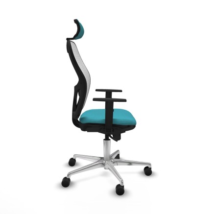 Chaise de Bureau avec Appui-tête Piqueras y Crespo 1D086N2 Turquoise 2