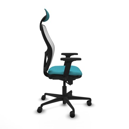 Chaise de Bureau avec Appui-tête Piqueras y Crespo 2D036N1 Turquoise 2