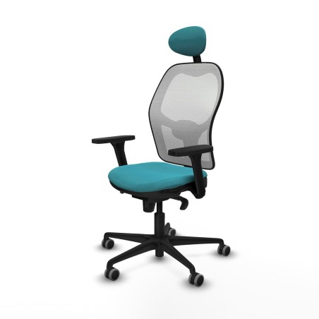 Sedia Ufficio con Poggiatesta Piqueras y Crespo 3D036G1 Turchese