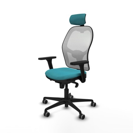 Sedia Ufficio con Poggiatesta Piqueras y Crespo 3D036G2 Turchese