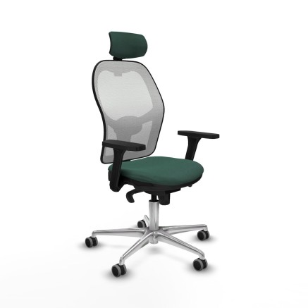 Sedia Ufficio con Poggiatesta Jorquera Piqueras y Crespo 3D086G2 Verde
