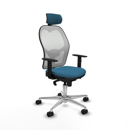 Sedia Ufficio con Poggiatesta Piqueras y Crespo 1D086N2 Bianco Verde p