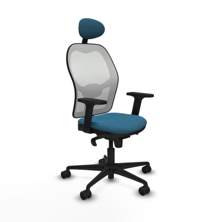 Office Chair with Headrest Piqueras y Crespo 2D036N1 White Petroleum g