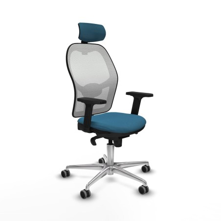 Sedia Ufficio con Poggiatesta Piqueras y Crespo 2D086G2 Bianco Verde p