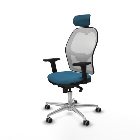 Sedia Ufficio con Poggiatesta Piqueras y Crespo 2D086G2 Bianco Verde p