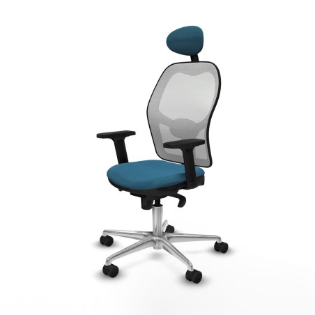 Sedia Ufficio con Poggiatesta Piqueras y Crespo 2D086N1 Bianco Verde p