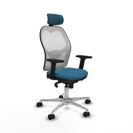 Chaise de Bureau avec Appui-tête Piqueras y Crespo 2D086N2 Blanc Vert