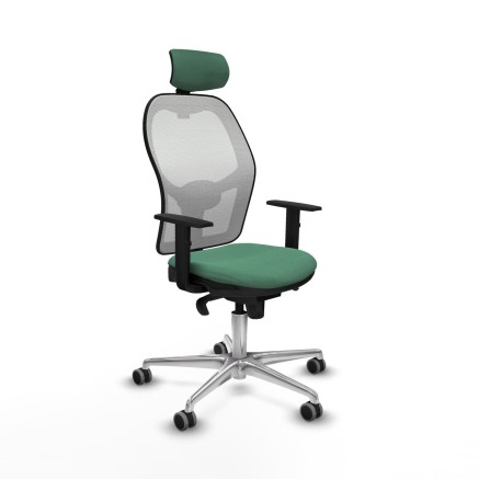 Chaise de Bureau avec Appui-tête Piqueras y Crespo 1D086G2 Vert émer